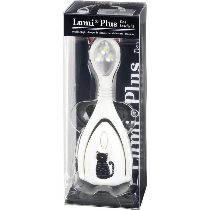 Moses Leseleuchte Libri_x Lumi PlusKatze weiß 13 cm – Bild 3