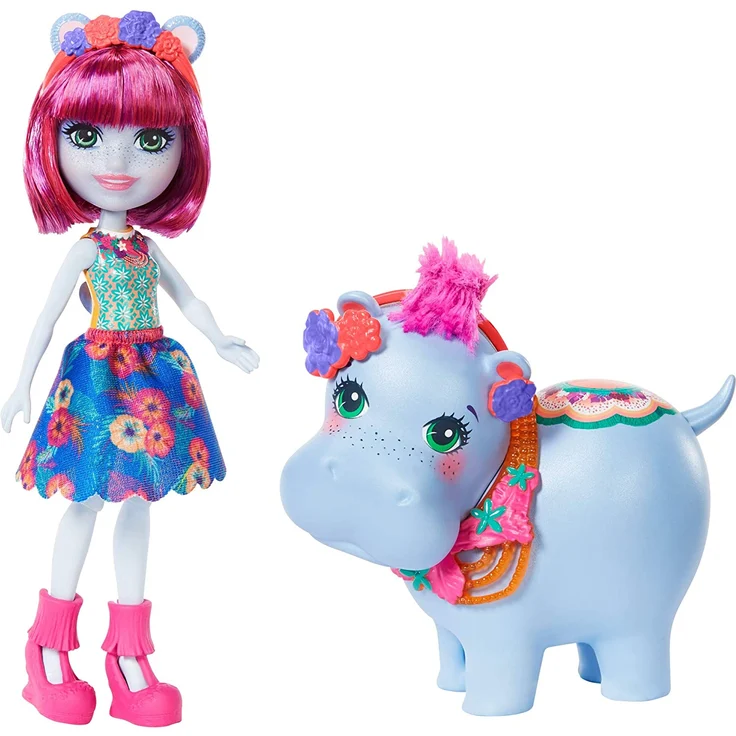Enchantimals GFN56 - Themenpack Hedda Hippo und Lake Puppen, Spielzeug ab 4 Jahren – Bild 1