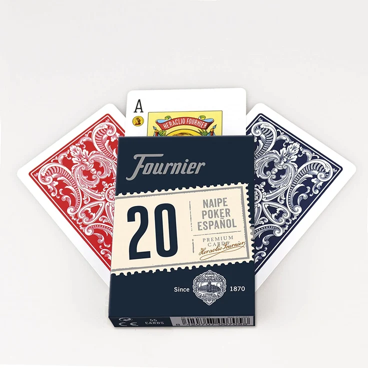 Fournier – Pokerboard Spanisch Nr. 20, 55 Karten, Blau oder Rot (F21002) – Bild 5