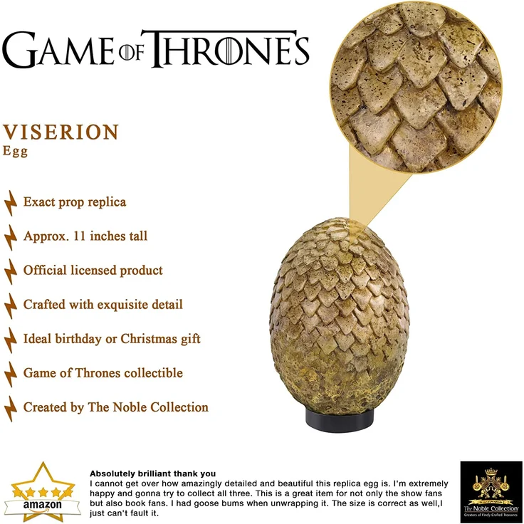 Viserion Drachenei Replik - Game of Thrones – Bild 2