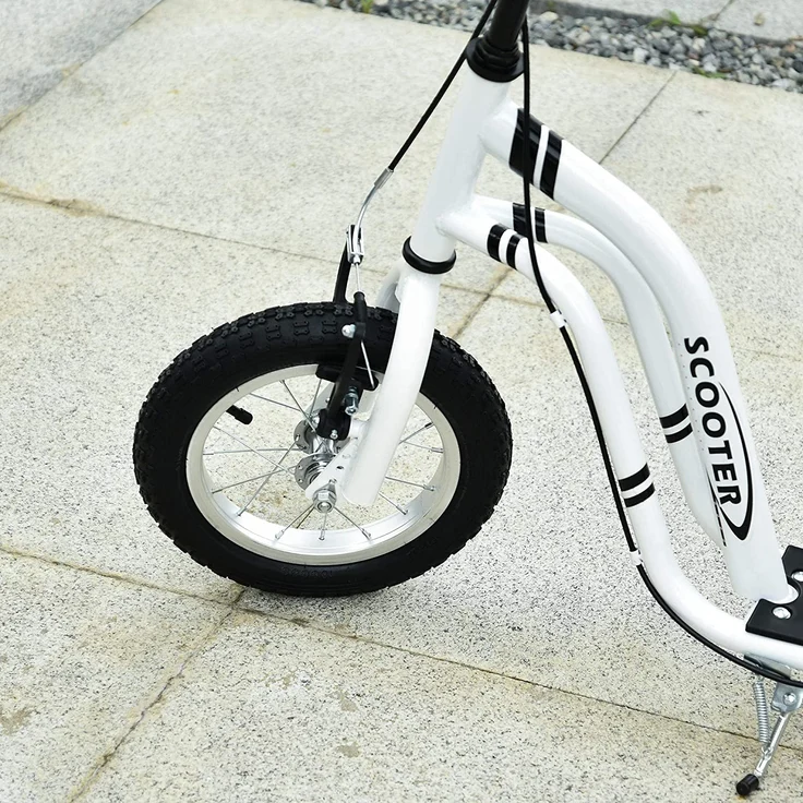 Tretroller mit Handbremse (Farbe: weiß) – Bild 8