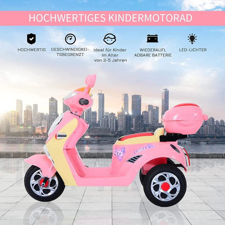 Kinderelektroroller rosa (Farbe: rosa) – Bild 7