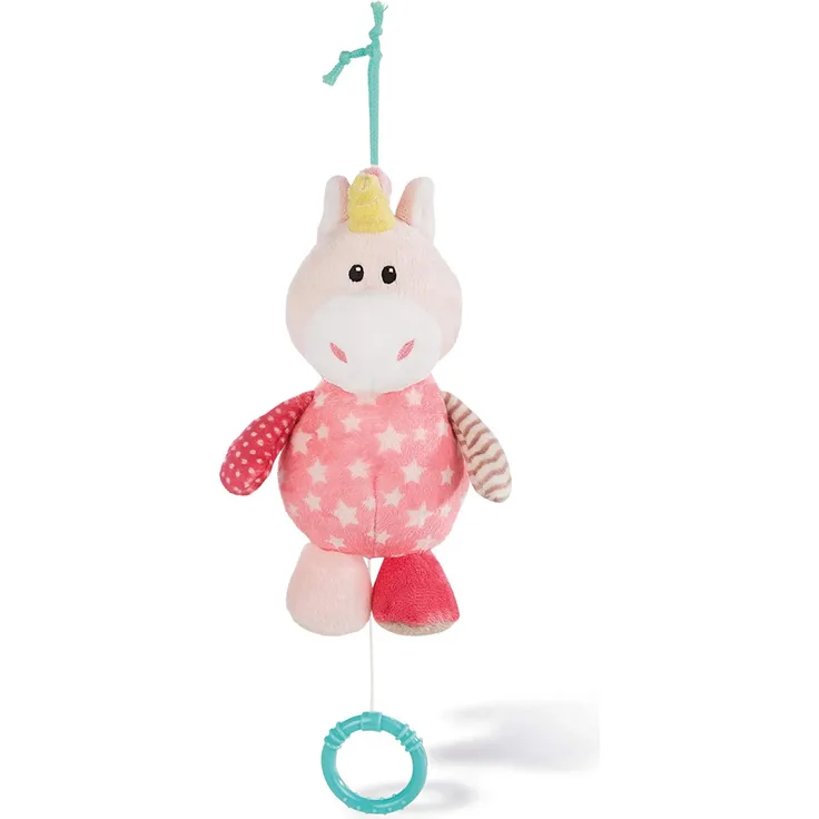 NICI 43657 Musical Soft Toy Unicorn Spieluhr Einhorn Stupsi, 18 cm, rosa