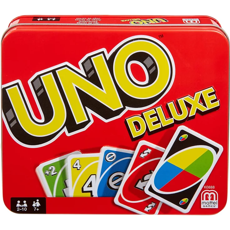 Mattel Games K0888 UNO Deluxe Kartenspiel, geeignet für 2 - 10 Spieler, Spieldauer ca. 15 Minuten, ab 7 Jahren – Bild 1