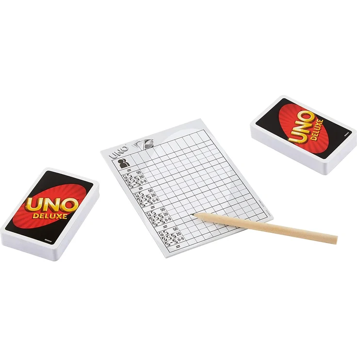 Mattel Games K0888 UNO Deluxe Kartenspiel, geeignet für 2 - 10 Spieler, Spieldauer ca. 15 Minuten, ab 7 Jahren – Bild 6