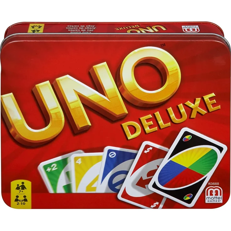 Mattel Games K0888 UNO Deluxe Kartenspiel, geeignet für 2 - 10 Spieler, Spieldauer ca. 15 Minuten, ab 7 Jahren – Bild 5