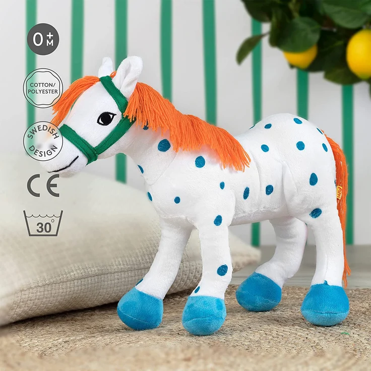 Micki & Friends 44371900 - Kleiner Onkel Puppe 30 cm - Pippi Langstrumpfs Pferd als Stoffpuppe - Teddy - Plüschpuppe Kuscheltier - ab 0+ Monate – Bild 4