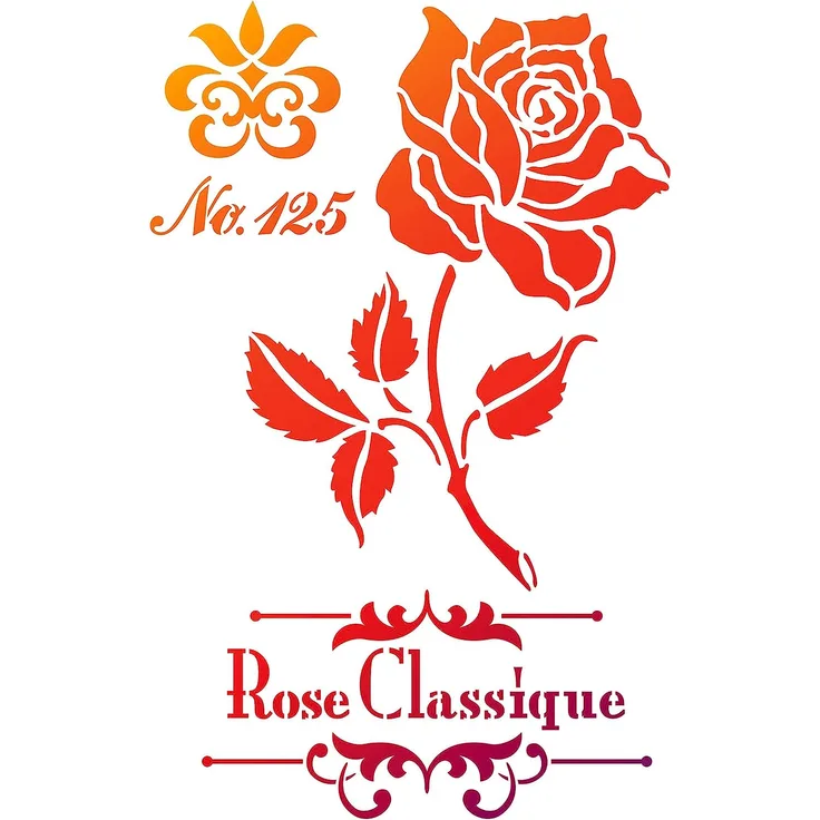 Viva Decor Schablone, Rose, A4, 210x297 mm, 1 Stck.