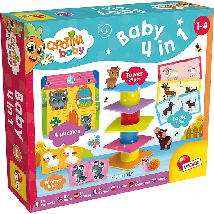 Lisciani 79872 Carotina Baby, 4-in-1-Spiel