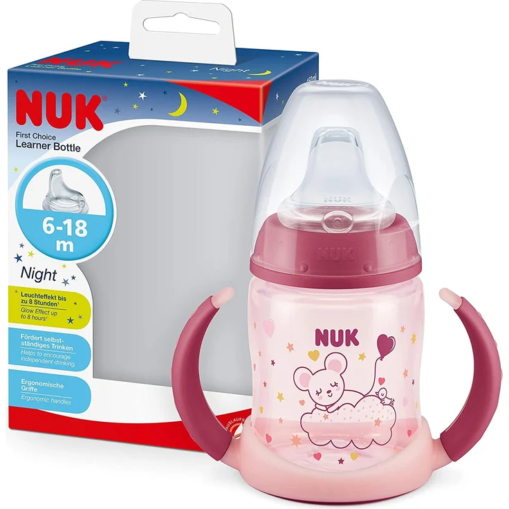 NUK First Choice Trinklernflasche Night – Glow in the Dark – Bild 1