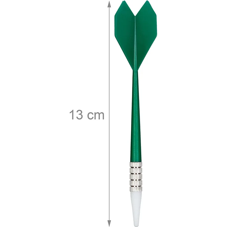 Relaxdays Dartscheibe 42 cm, Softdart Safety Darts, 6 Pfeile, kindgerecht, Standfuß Sicherheits-Dartboard, schwarz-weiß – Bild 4