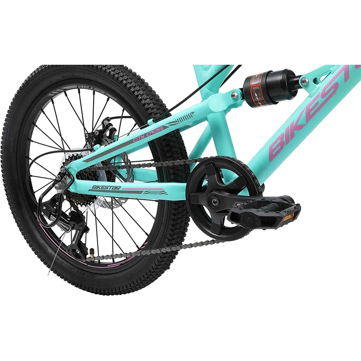 Bikestar Mountainbike Vollgefedert 20 Zoll Türkis – Bild 3