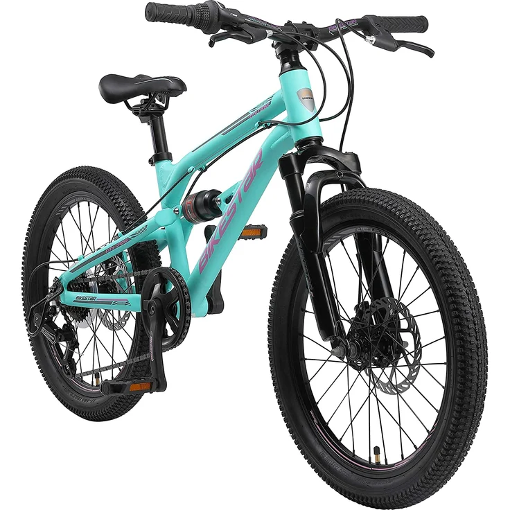 Bikestar Mountainbike Vollgefedert 20 Zoll Türkis – Bild 1