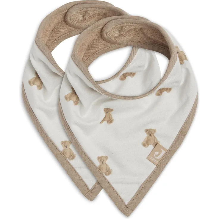 Jollein Bandana Lätzchen Teddy Bear 2 Stück Ecru