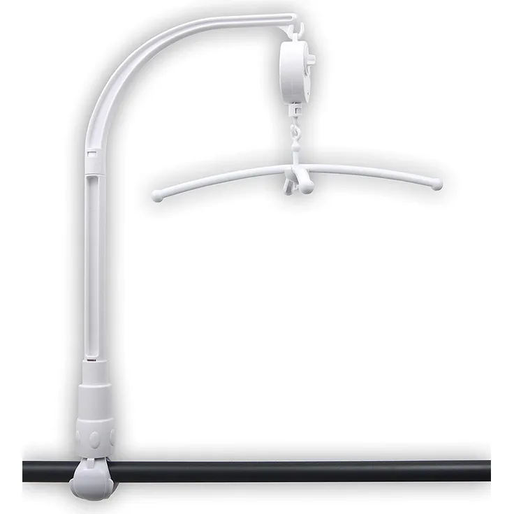 Niermann Standby 3493 Mobilehalter für Rundstab, mit Spieluhr, weiß, 200 g