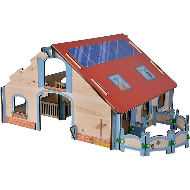 Eichhorn - Pferdestall, Gebäude mit Pferdeboxen und Gatter, 30 teilig, 57x52x35 cm groß, ab 3 Jahren - Preisvergleich – Bild 5