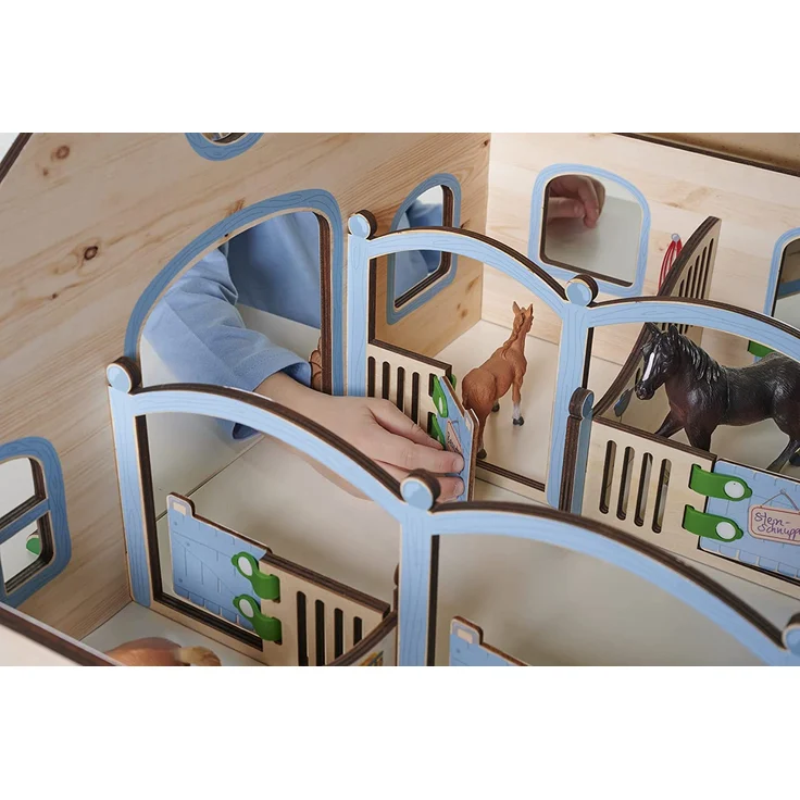 Eichhorn - Pferdestall, Gebäude mit Pferdeboxen und Gatter, 30 teilig, 57x52x35 cm groß, ab 3 Jahren - Preisvergleich – Bild 8