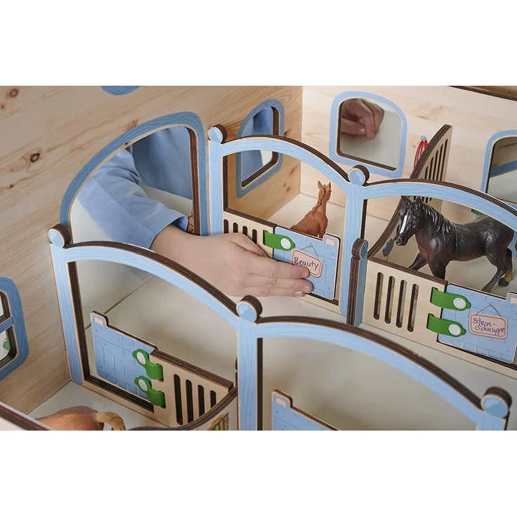 Eichhorn - Pferdestall, Gebäude mit Pferdeboxen und Gatter, 30 teilig, 57x52x35 cm groß, ab 3 Jahren - Preisvergleich – Bild 9