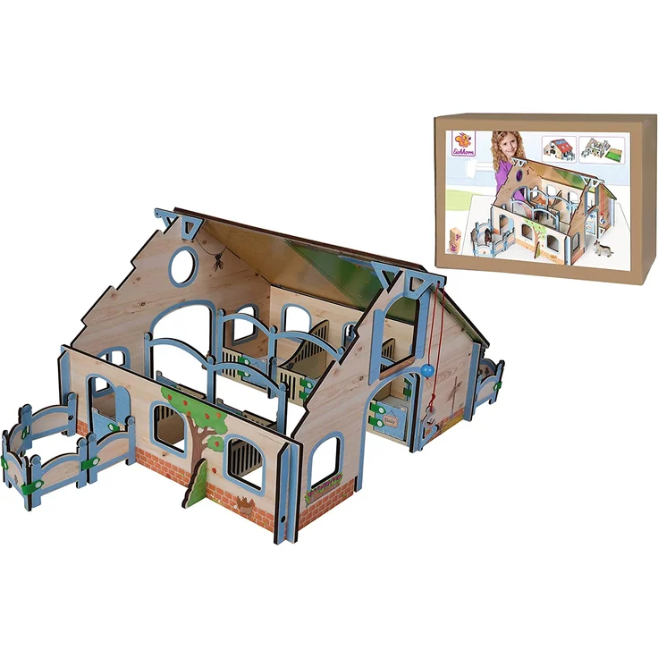 Eichhorn - Pferdestall, Gebäude mit Pferdeboxen und Gatter, 30 teilig, 57x52x35 cm groß, ab 3 Jahren - Preisvergleich – Bild 13