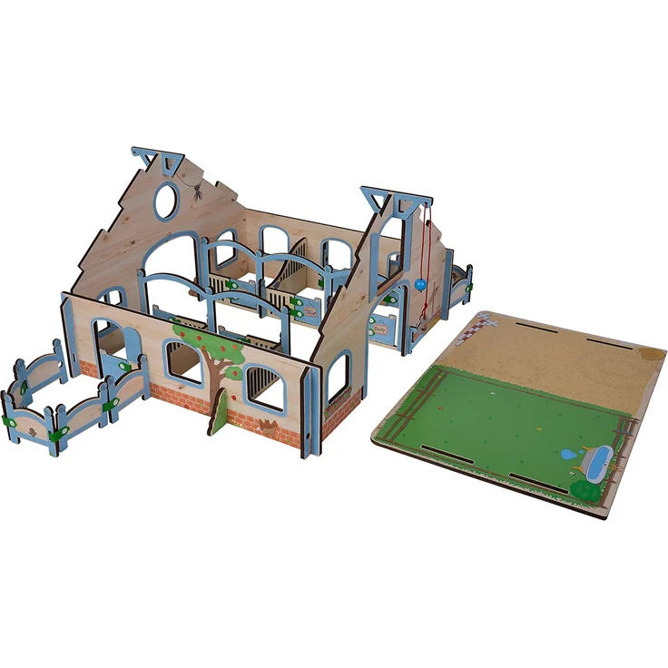 Eichhorn - Pferdestall, Gebäude mit Pferdeboxen und Gatter, 30 teilig, 57x52x35 cm groß, ab 3 Jahren - Preisvergleich – Bild 6