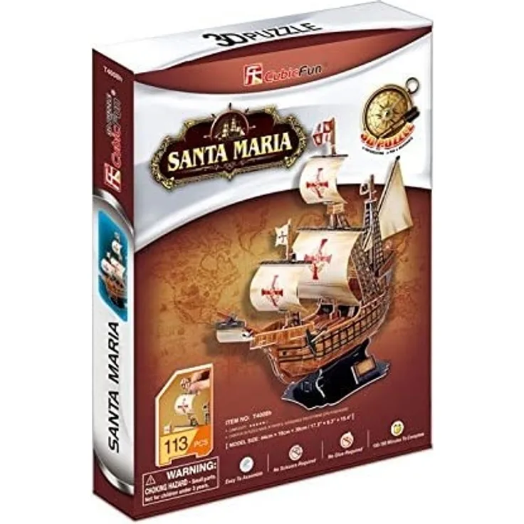 CubicFun 3D-Puzzle Santa Maria 113tlg das Schiff von Christoph Kolumbus