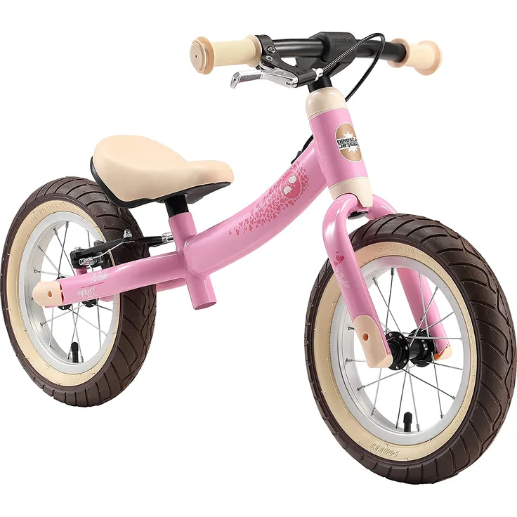 BIKESTAR Kinder Laufrad Lauflernrad Kinderrad für Mädchen ab 3-4 Jahre | 12 Zoll Sport Kinderlaufrad Rosa | Risikofrei Testen