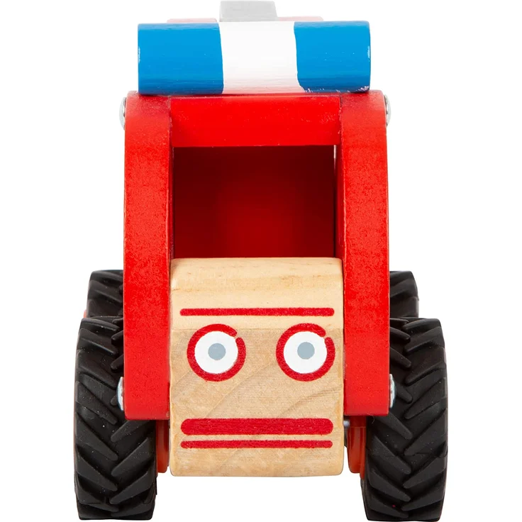 small foot 11075 Feuerwehrfahrzeug aus Holz, gut greifbar, mit gummierten, bodenschonenden Rädern, ab 18 Monaten – Bild 6