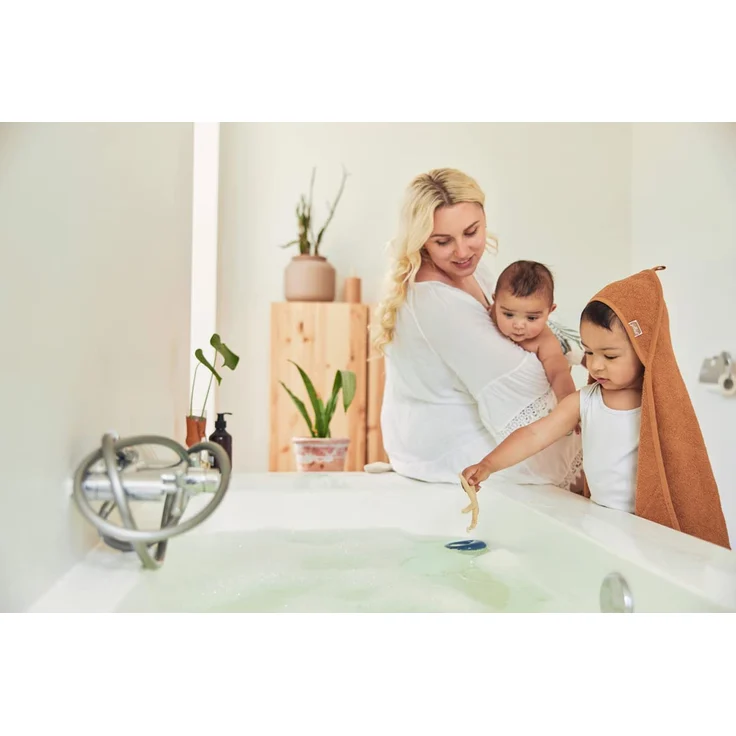 Jollein Mini-Punkte Badecape Blush Braun – Bild 4