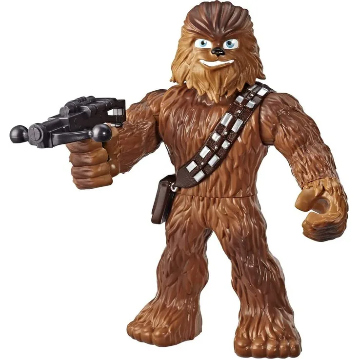 Star Wars Galactic Heroes Mega Mighties Chewbacca Actionfigur mit Bowcaster Zubehör, Spielzeug für Kinder ab 3 Jahren