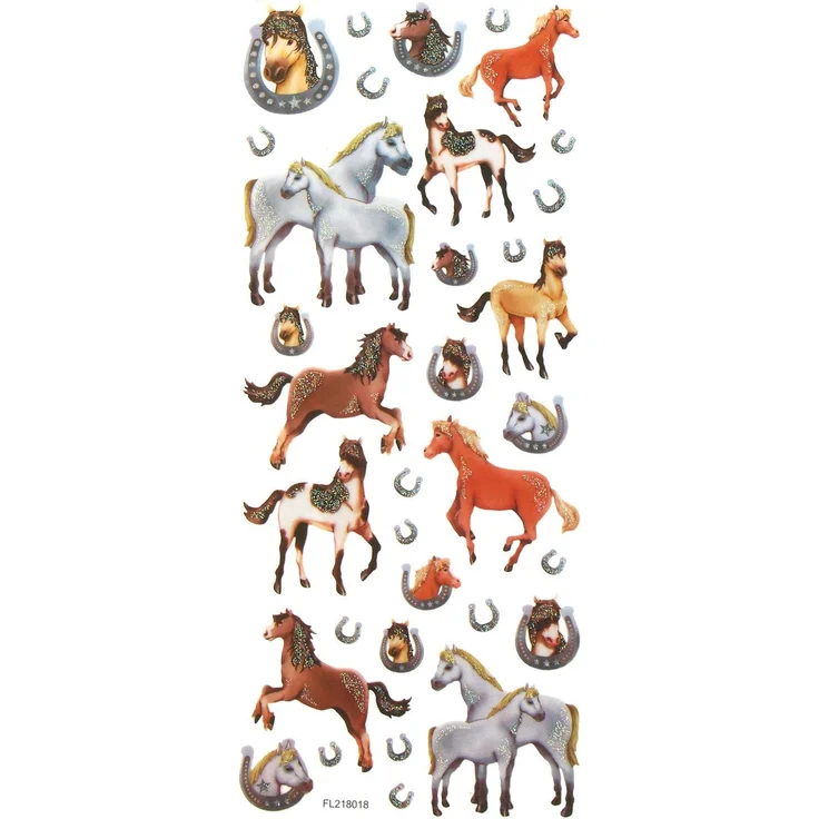 folia 1411 - Glitzer-Sticker Fantasia, ca.10 x 23 cm, 5 Blatt, Motive sortiert - ideal geeignet zum Verzieren von Grußkarten, Bastelarbeiten und Scrapbooking – Bild 6