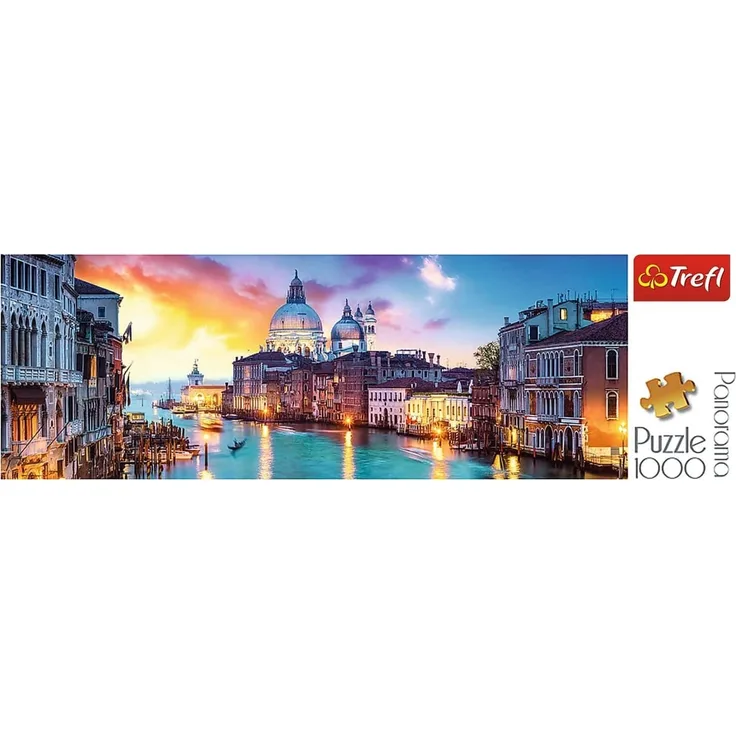 Trefl TR29037 Canal Grande, Venedig, Italien 1000 Teile, Premium Quality, für Erwachsene und Kinder ab 12 Jahren Puzzle, Farbig