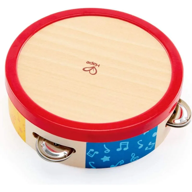 Hape E0607 - Bunter Tamburin, Musikinstrument