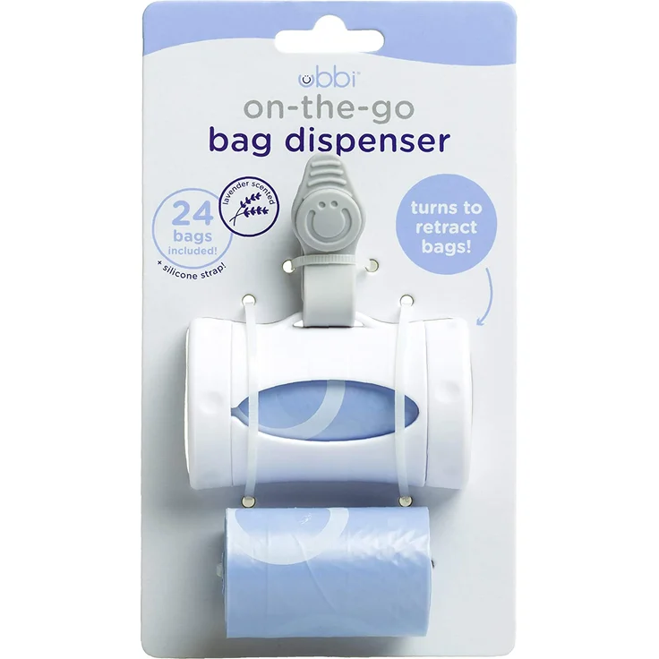 Ubbi On The Go Bag Dispenser - White – Bild 4