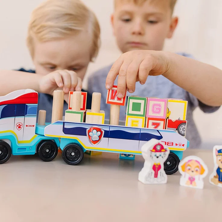 Melissa & Doug PAW Patrol ABC-Holzklötze LKW (33 Teile) 33272 Mehrfarbig – Bild 2