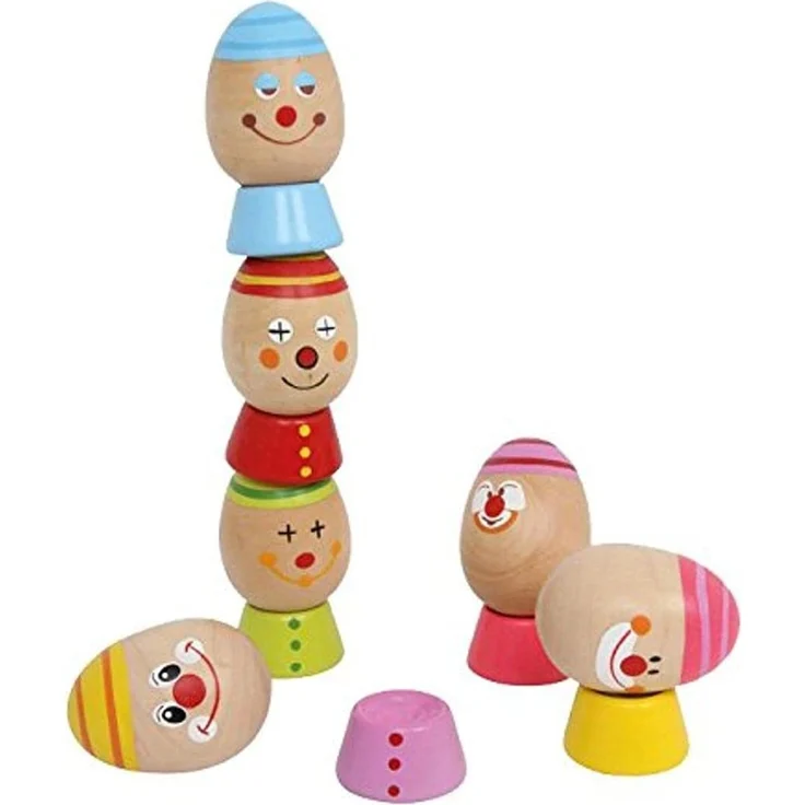 small foot 3422 Stapelei aus Hartholz, lustig Bunte Eier Werden übereinander gestapelt – Bild 1