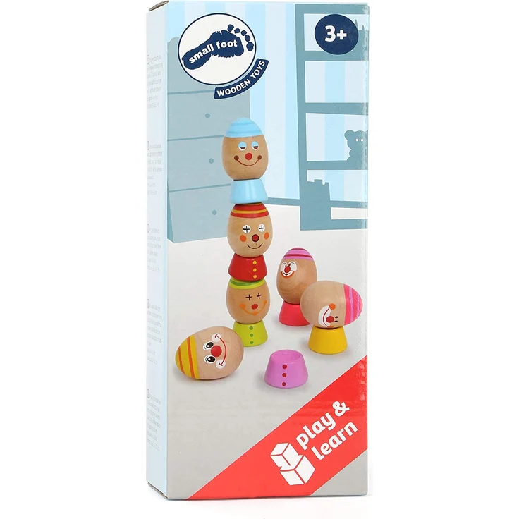 small foot 3422 Stapelei aus Hartholz, lustig Bunte Eier Werden übereinander gestapelt – Bild 2