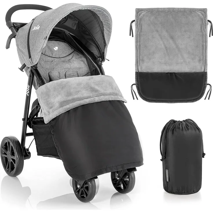 Zamboo Universal Decke für Kinderwagen und Buggy - wasserabweisende Outdoor Beindecke für Sportwagen & Jogger - Schwarz Grau - Preisvergleich