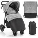 Zamboo Universal Decke für Kinderwagen und Buggy - wasserabweisende Outdoor Beindecke für Sportwagen & Jogger - Schwarz Grau - Preisvergleich