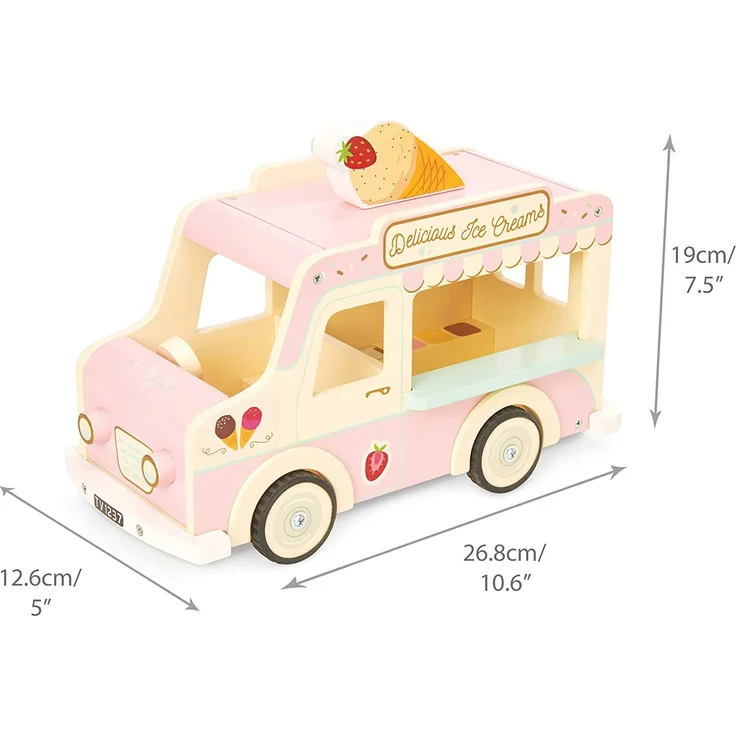 Le Toy Van ME083 Eiswagen Holzauto – Bild 3