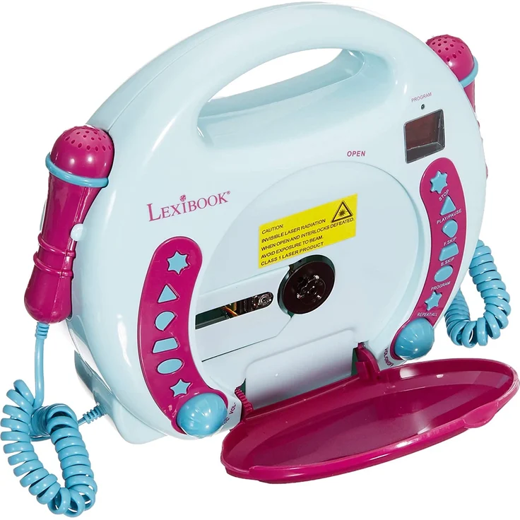 Lexibook Disney’s Die Eiskönigin, Anna und Elsa CD-Player mit 2 Spielzeug-Mikrophonen, Kopfhöreranschluss, Batteriebetrieben, Blau / Weiß, RCDK100FZ – Bild 4