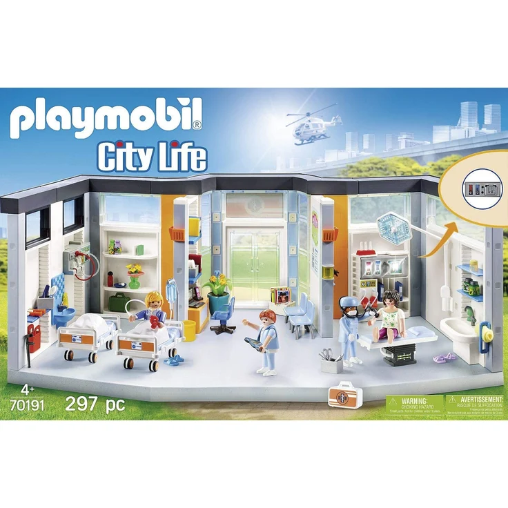 Playmobil 70191 'City Life' Krankenhaus mit Einrichtung, Mit Lichteffekten, Ab 4 Jahren – Bild 4