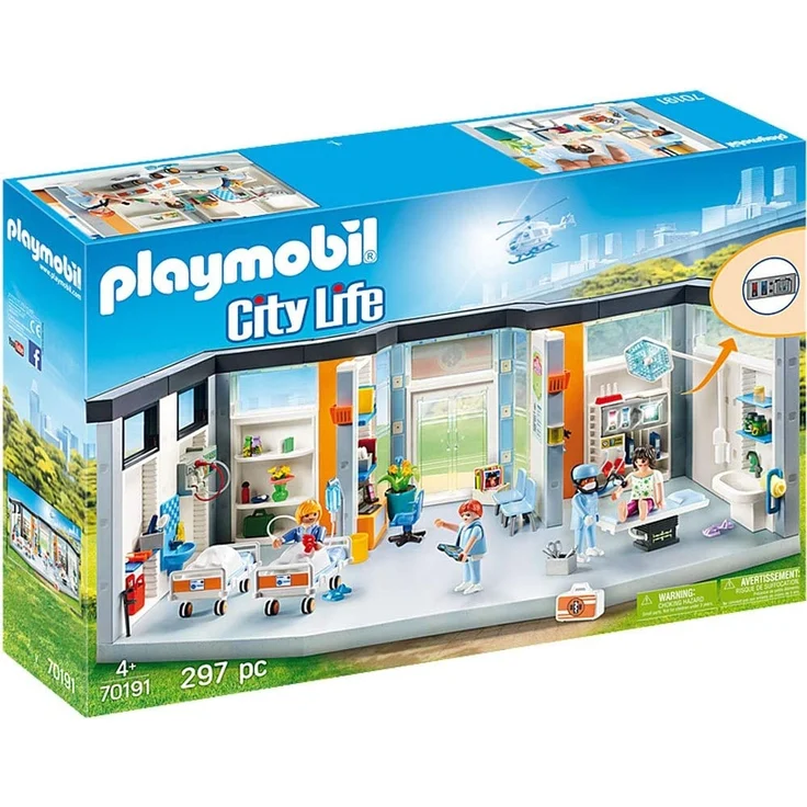 Playmobil 70191 'City Life' Krankenhaus mit Einrichtung, Mit Lichteffekten, Ab 4 Jahren – Bild 3