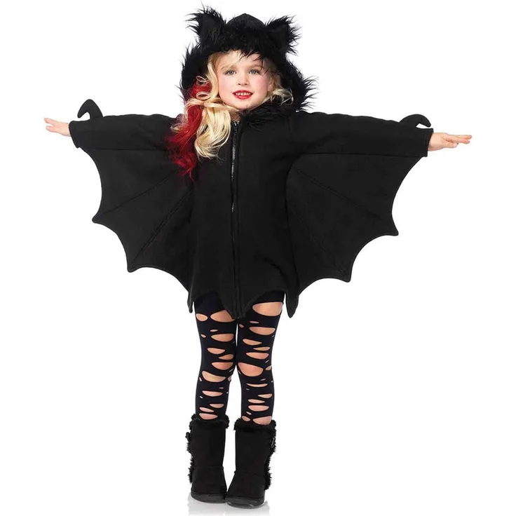 Leg Avenue C49100 - Cozy Bat Kinderkostüme, Schwarz, Größe Medium (7 - 10 Jahre)