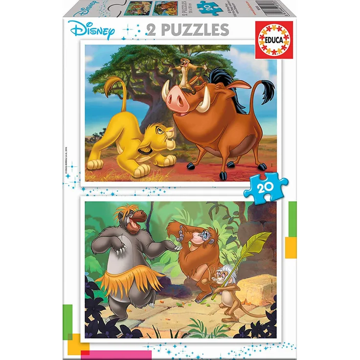 Educa Borras - 2X20 Disney Animals Puzzle (18103)