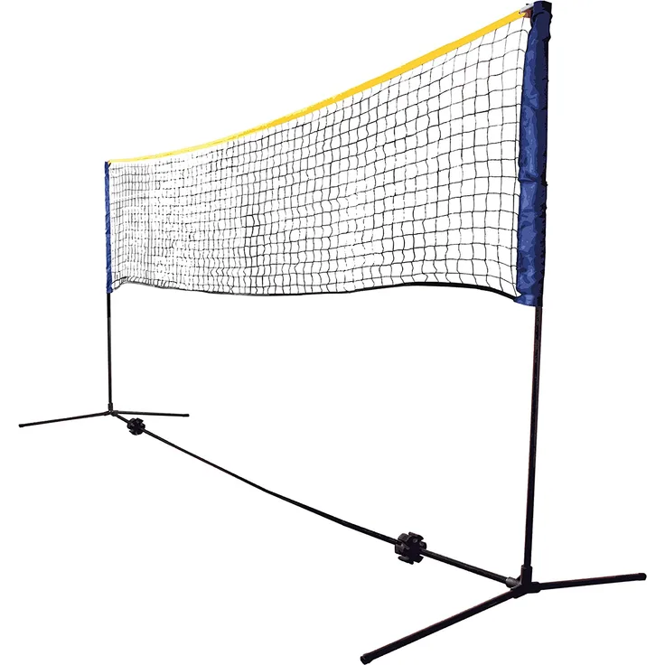 Schildkröt Netzgarnitur Kombi, freistehendes Freizeit-Netz für Badminton, Street-Tennis und andere Sportarten, stufenlos höhenverstellbar von 0,75m bis 1,55m, Breite 3m, 970994