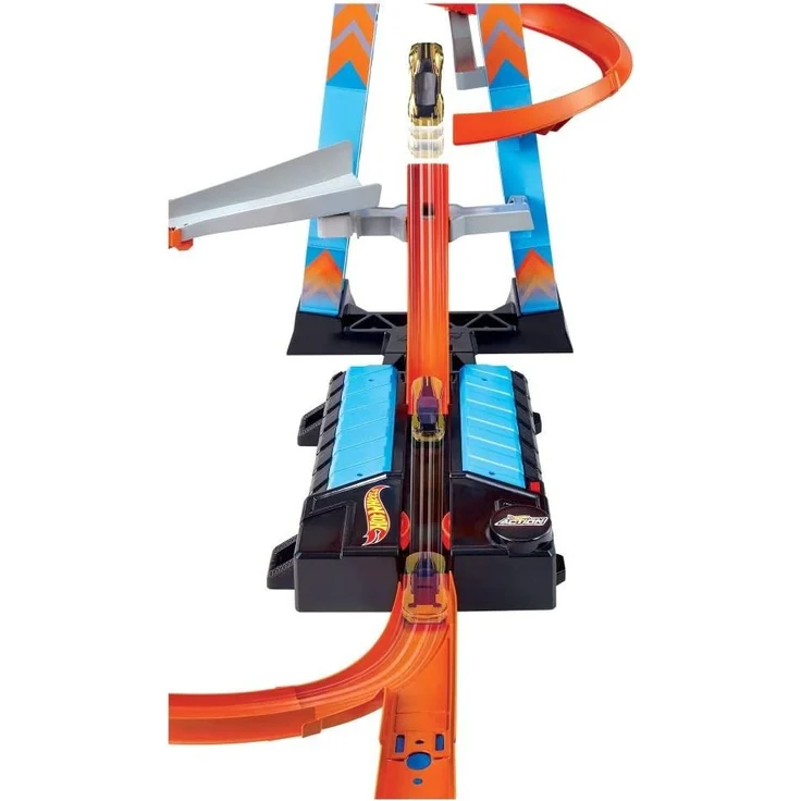 Hot Wheels GWT39 - Himmelscrash-Turm, 60cm hoch mit batteriebetriebenem Beschleuniger und orangem Track mit Looping, Geschenk für Kinder von 5 bis 10 Jahren, Abweichungen in Verpackung vorbehalten – Bild 4