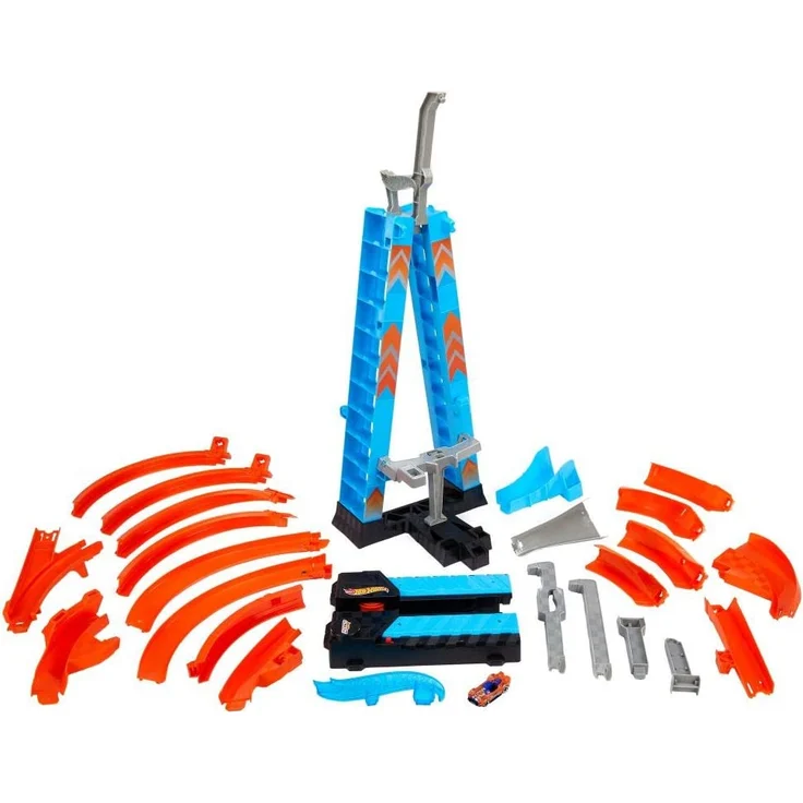 Hot Wheels GWT39 - Himmelscrash-Turm, 60cm hoch mit batteriebetriebenem Beschleuniger und orangem Track mit Looping, Geschenk für Kinder von 5 bis 10 Jahren, Abweichungen in Verpackung vorbehalten – Bild 5