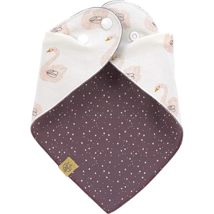 LÄSSIG Baby Lätzchen Bandana Halstuch Baumwolle Druckknopf wendbar/Baby Bandana Little Water – Bild 3