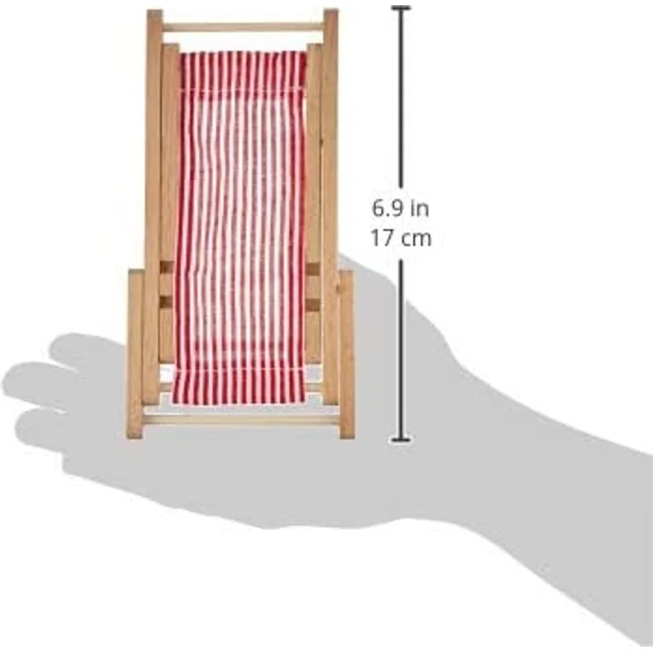 Mallorca - Puppenliegestuhl ohne Puppe - Maße: 10cm hoch, 8cm breit – Bild 4