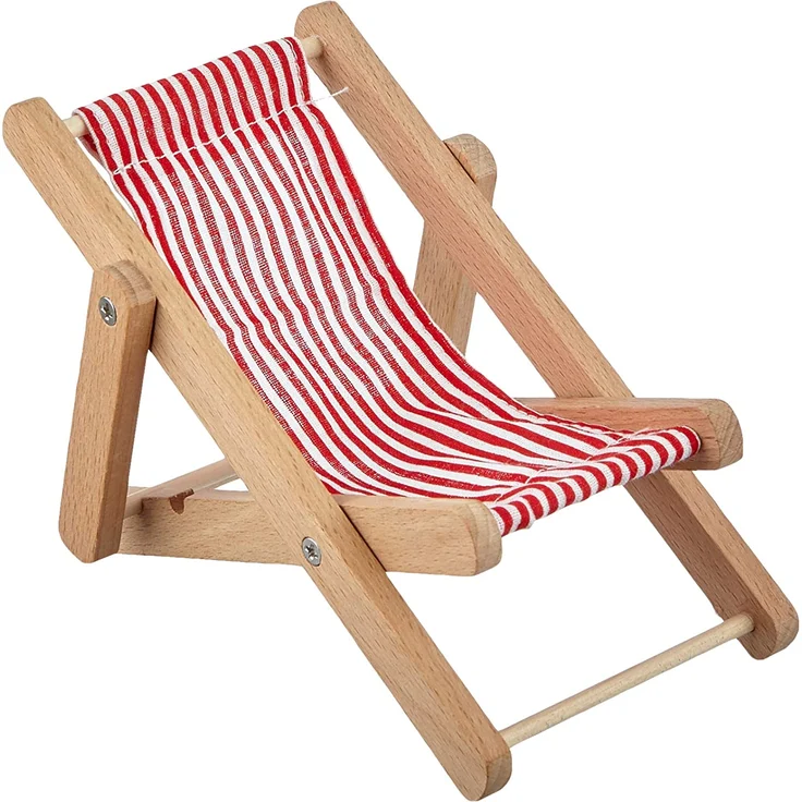 Mallorca - Puppenliegestuhl ohne Puppe - Maße: 10cm hoch, 8cm breit – Bild 1